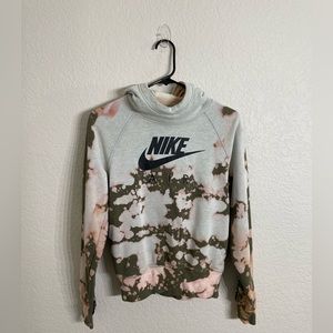 Custom Nike one of a kind hoodie- bleached by local artist